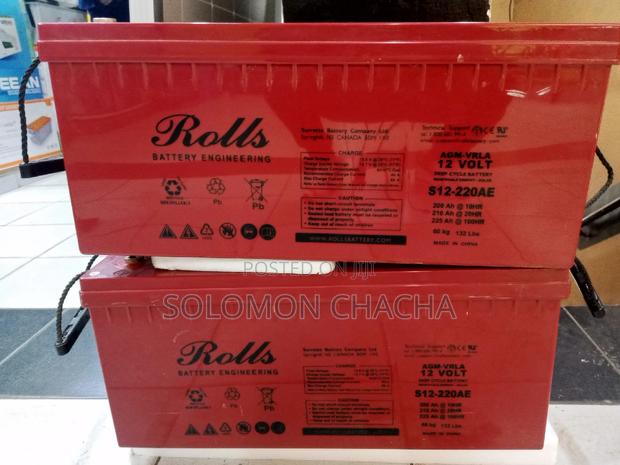 Rolls 220ah 12v Best Quality Solar Battery - thumbnail 3