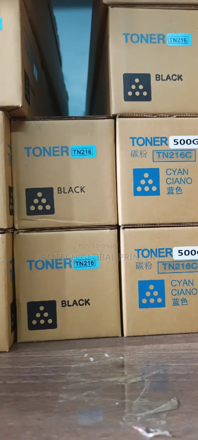 Both Black and Coloured TN216 Tonner