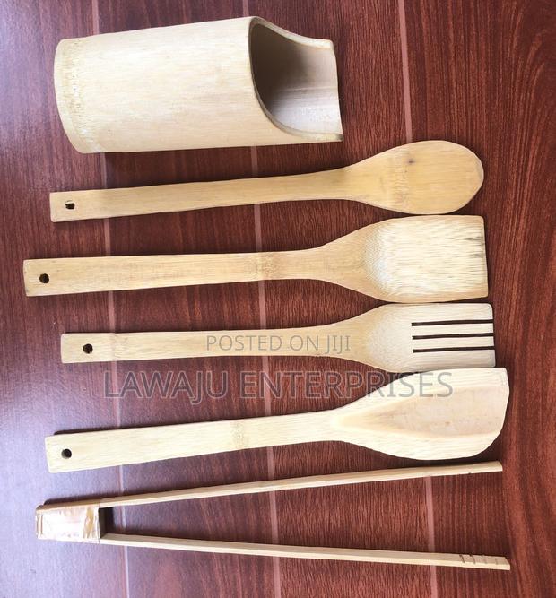 Wooden Spoon Set With Holder - main view