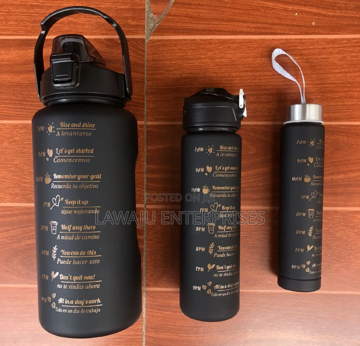 3 in 1 Motivational Water Bottle