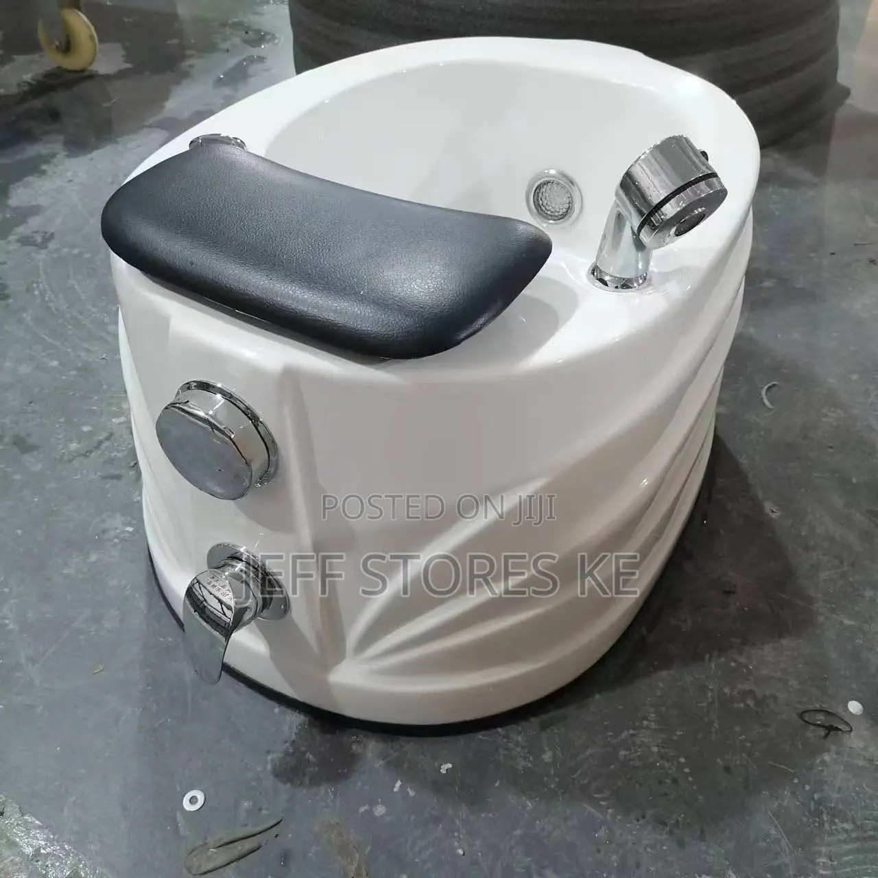 White Silver Pedicure Bowl/Sink