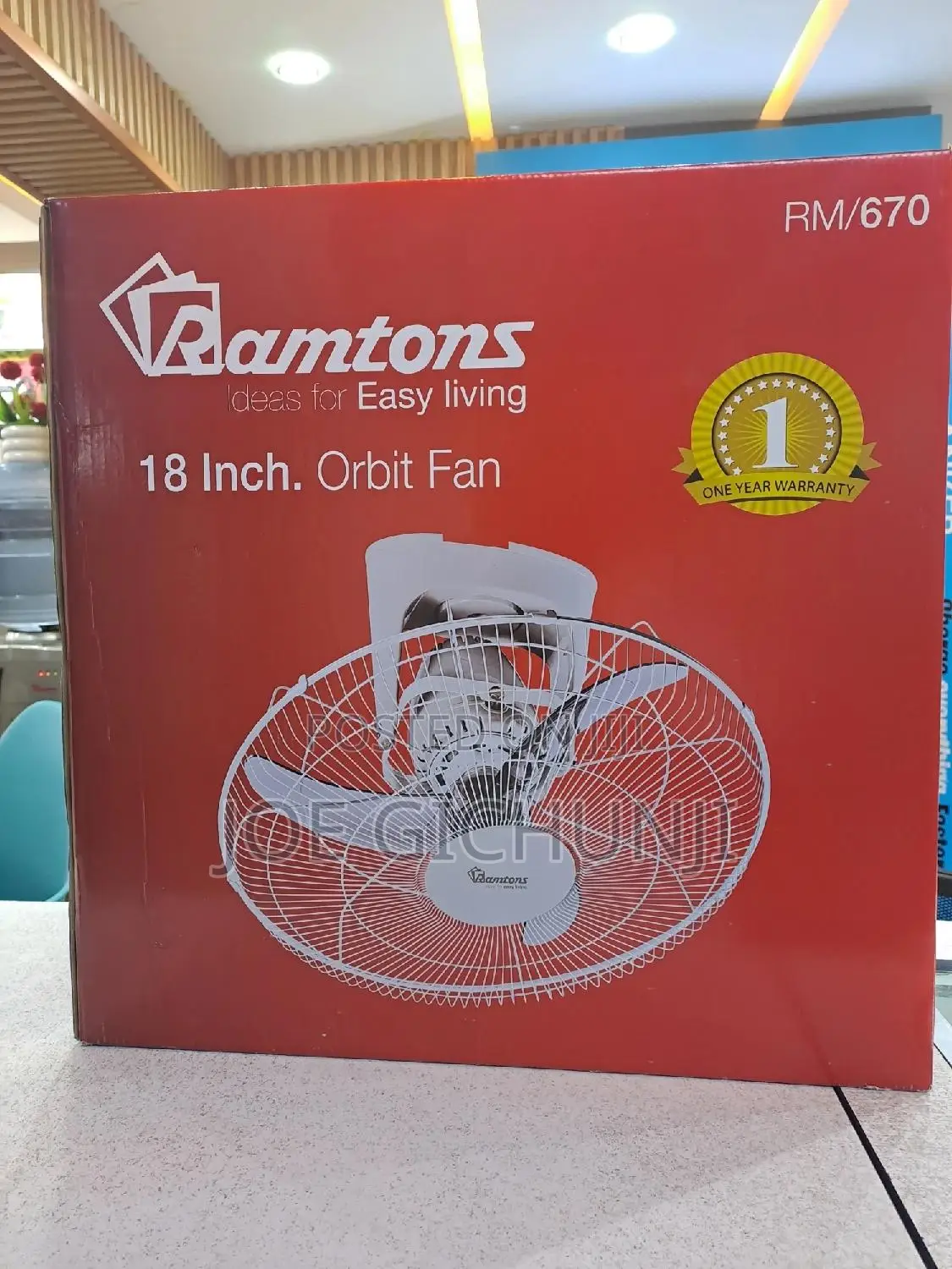 White Orbit Fan- Rm/670