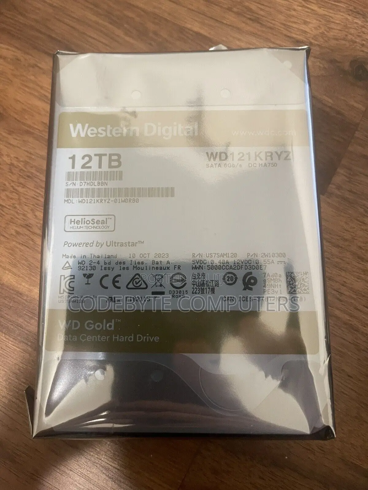 WD 12TB Gold Enterprise Class Hard Drive 12TB,7200rpm
