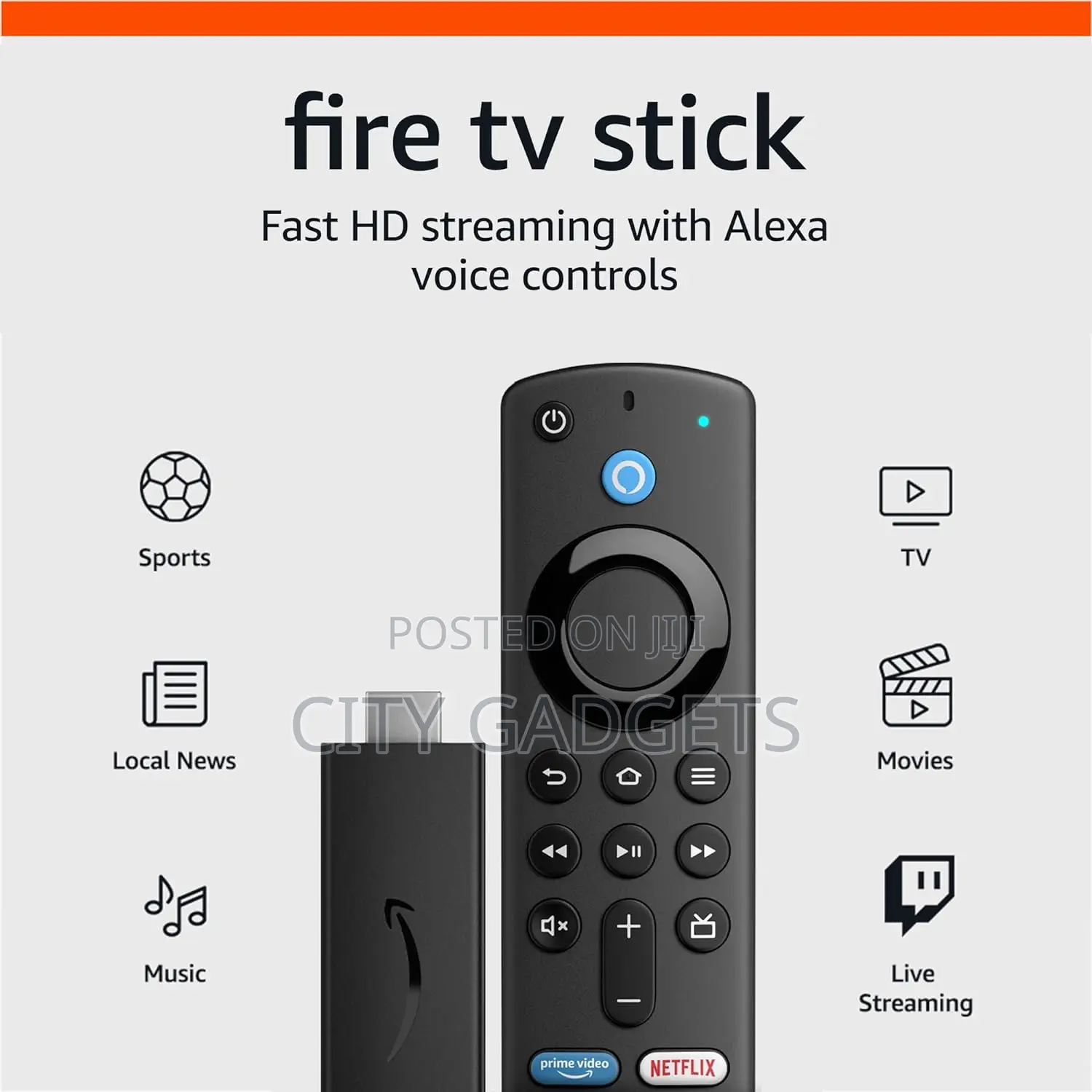 Amazon Fire TV Stick , HD, Sharp Picture Quality, Fast