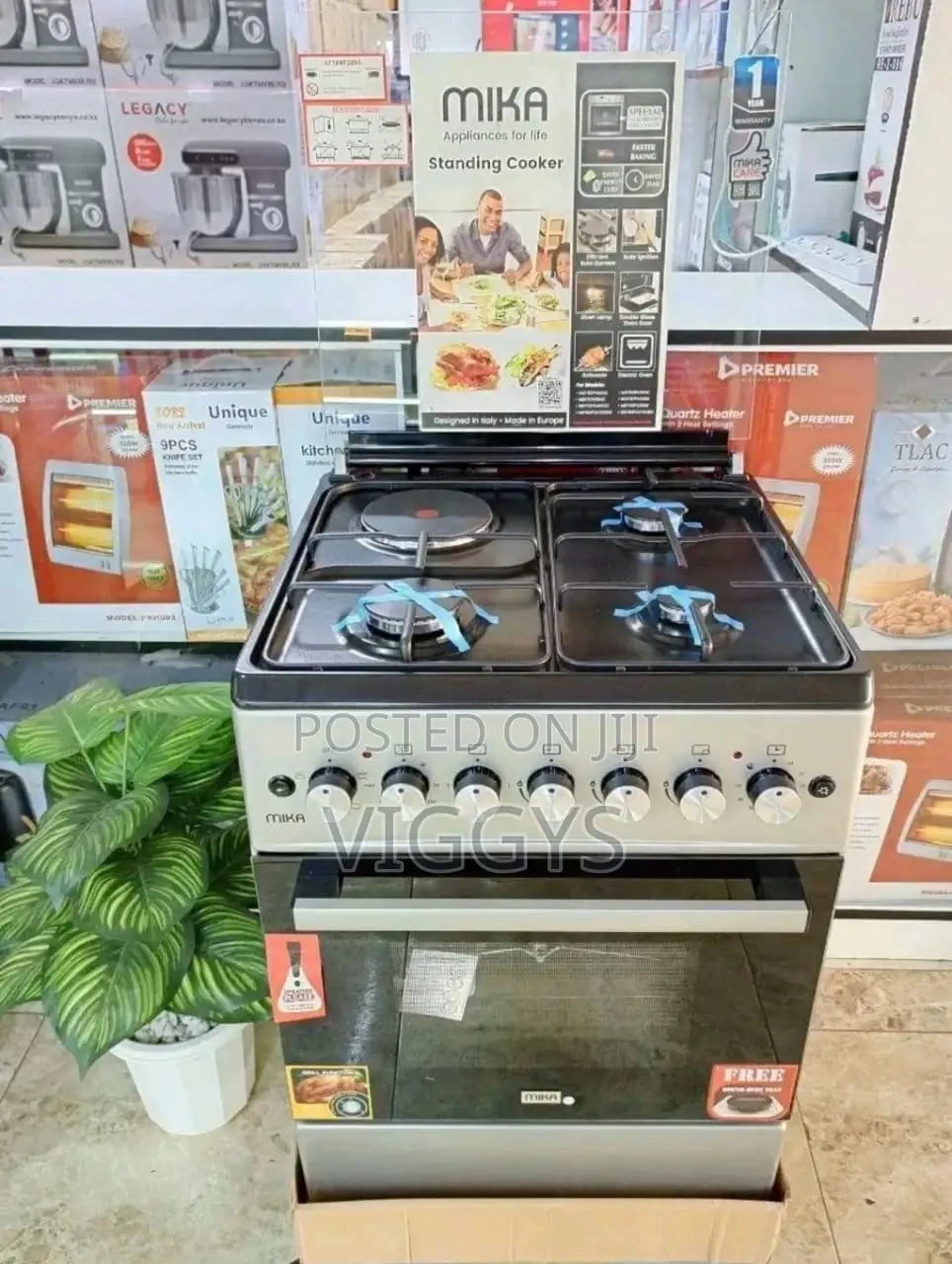 Classic Mika 3+1 60 by 60 Standing Cooker