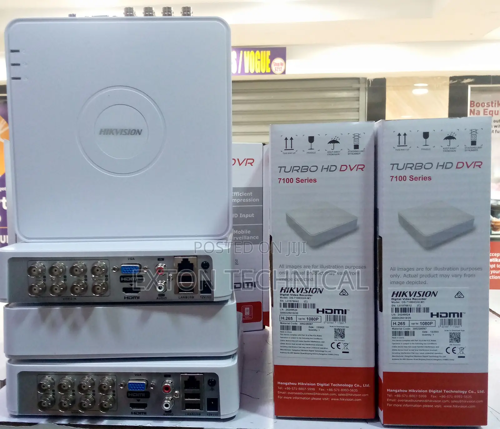 1080pixels Hikvision 8 Channel DVR White Plastic