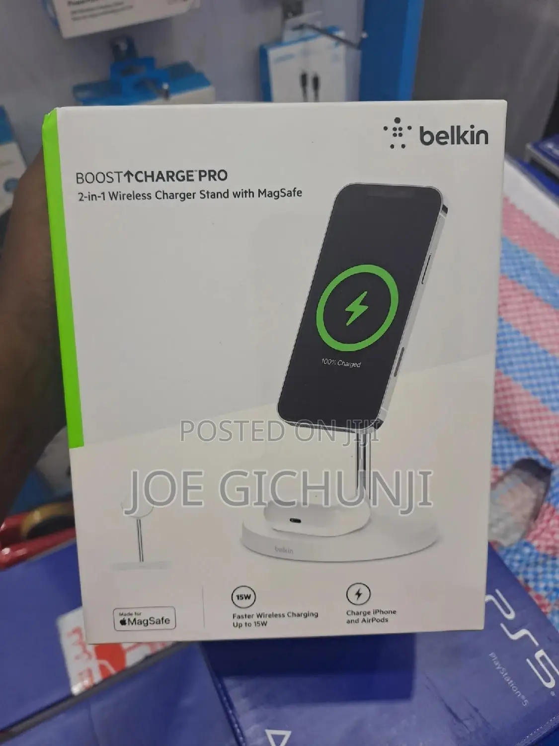 2-in-1 Wireless Charger Stand With Official Magsafe Charging