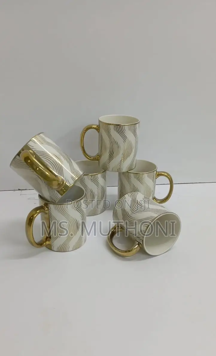 Golden Ceramic Mugs