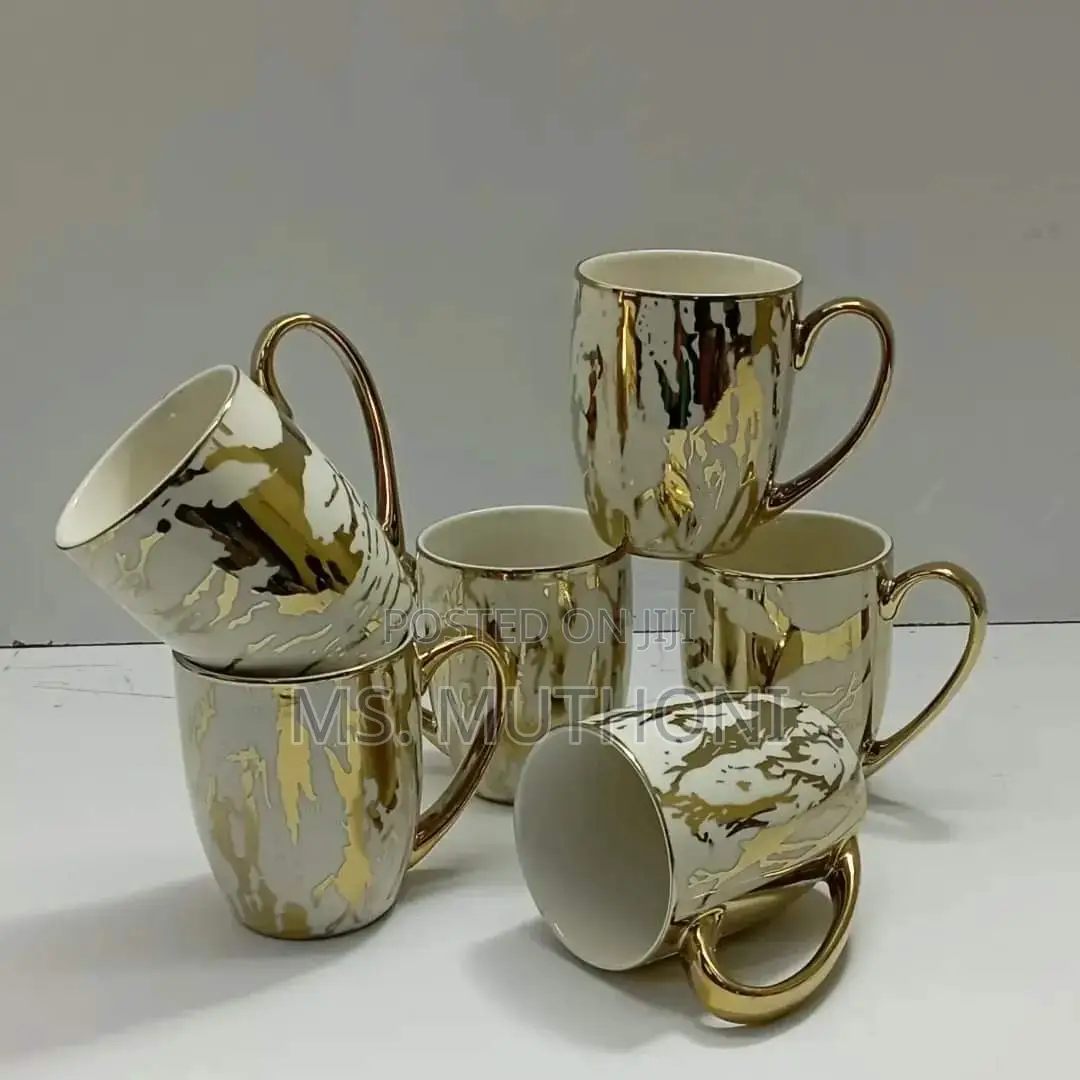 Golden Ceramic Mugs