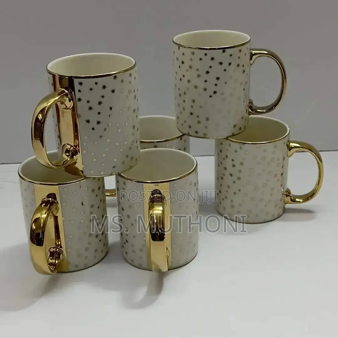 Golden Ceramic Mugs