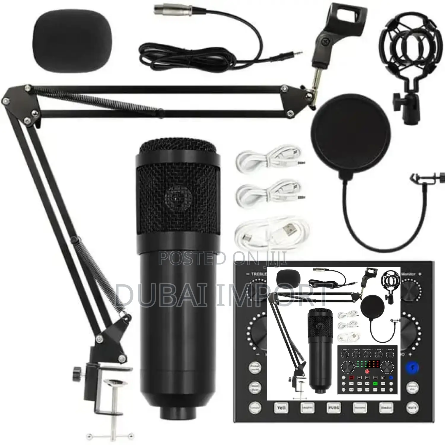 Bm800condenser Microphone With V8soundcard 4 Live Recording