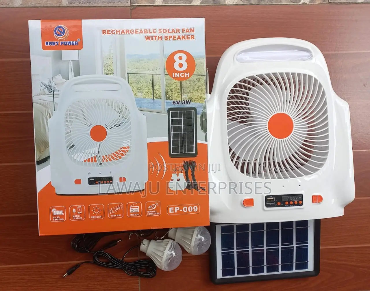 Rechargeable Solar Powered Fan