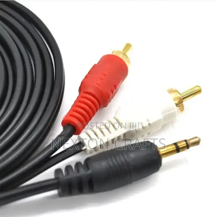 AV Cable 2 RCA 1 Male Jack Audio Video AV Cable 5m