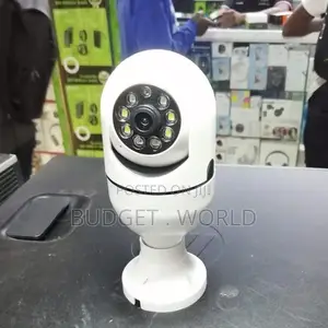 -Panoramic Wifi Night Vision CCTV Bulb Camera 360 Rotation