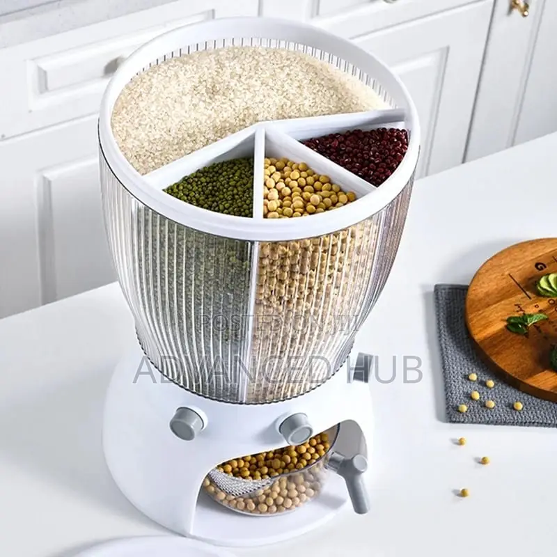 Partitioned Rotating Cereal Dispenser