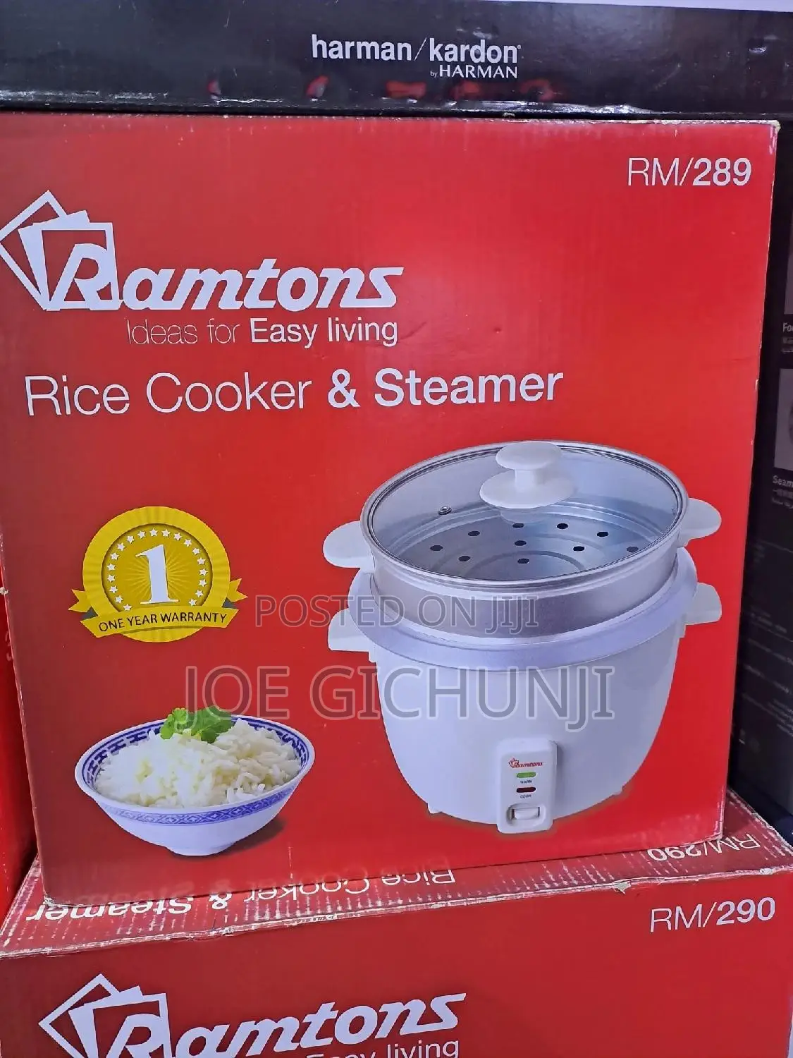 Rice Cooker+Steamer 1.8 Liters White- Rm/289