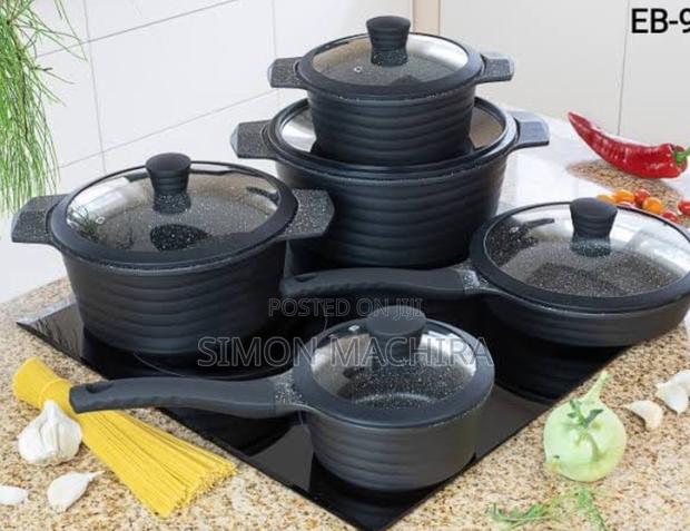 EDENBERG Heavy Duty 10 PCS Non Stick Marble Cookware - main view