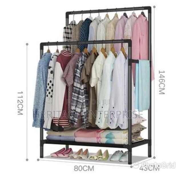 Double Pole Clothing Rack - main view