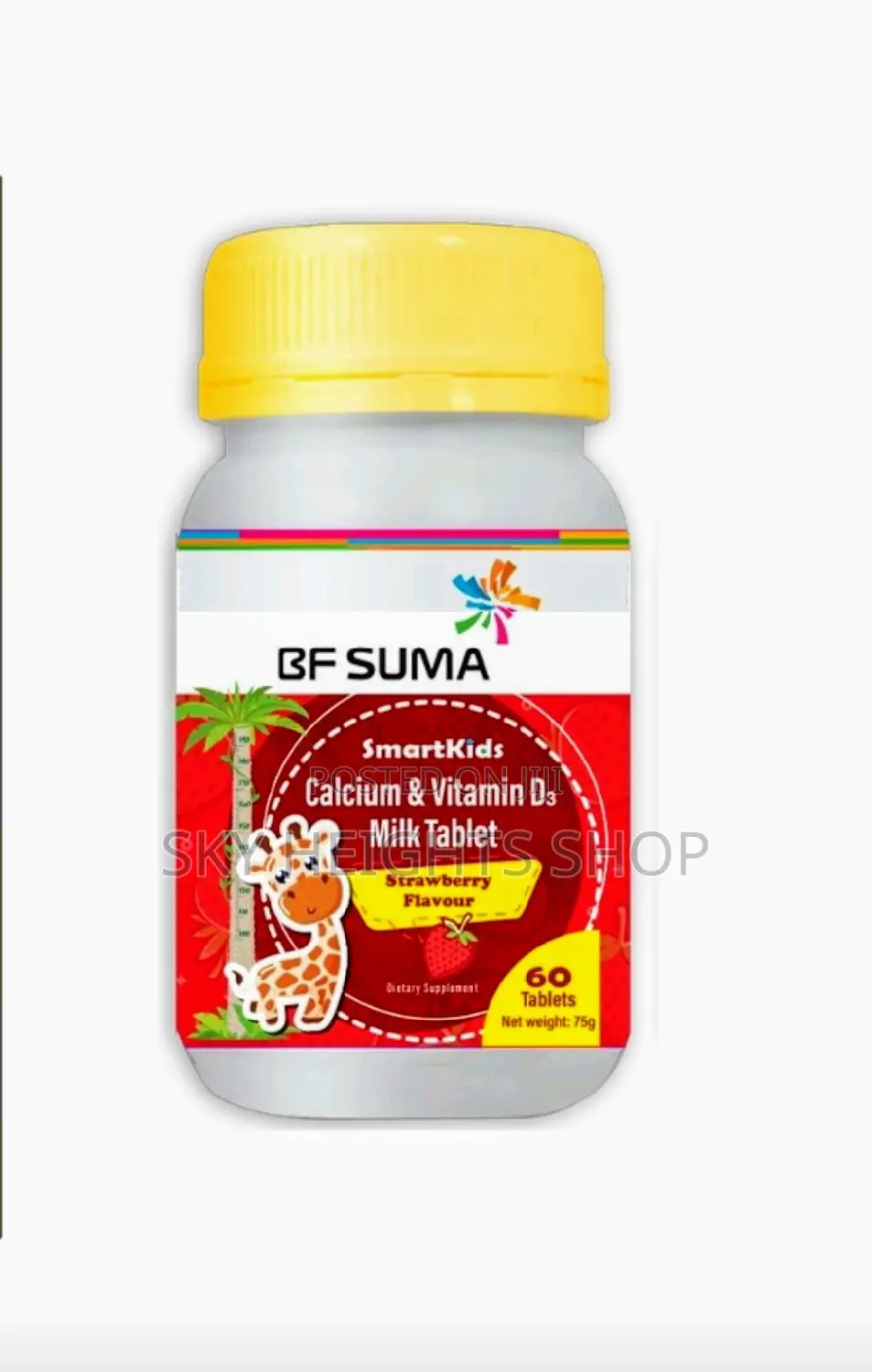 Smart Kids Calcium and Vitamin D3 Strawberry Milk Tablets