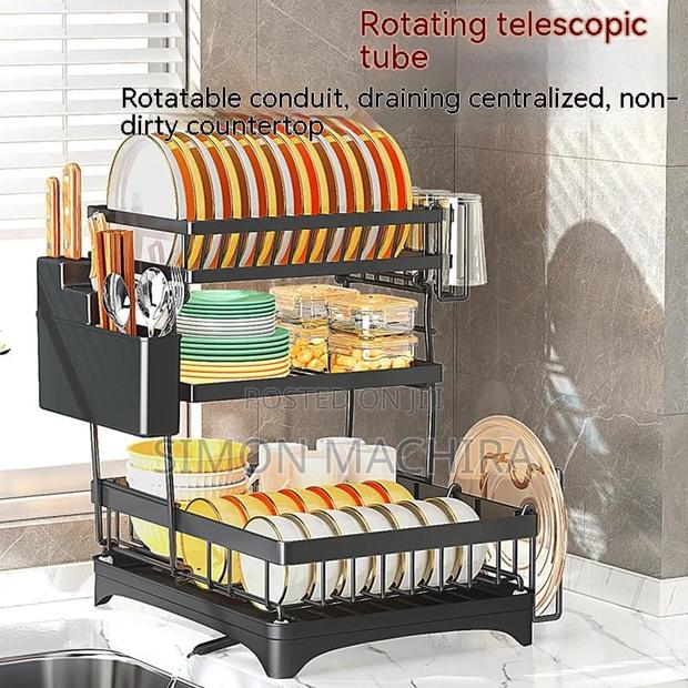 3 Layer Classy Dish Rack. High Quality. - thumbnail 3