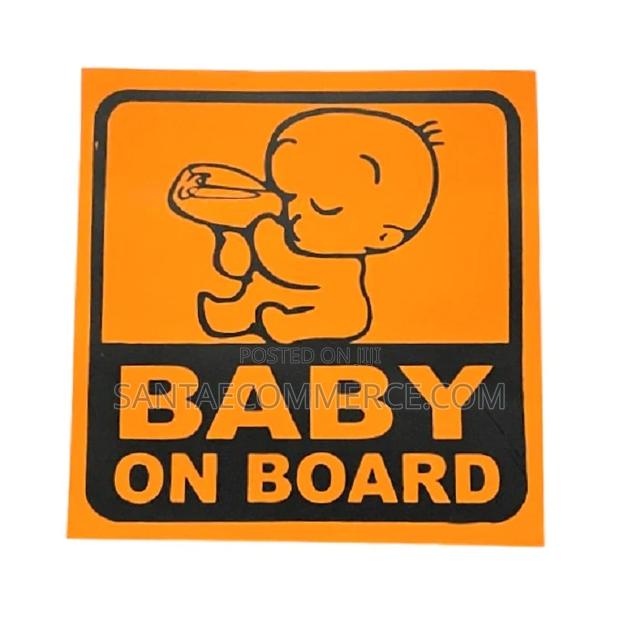 Car Baby on Board Fluorescent Sticker - main view