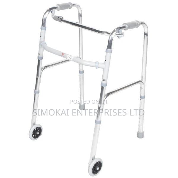 Stainless Steel Walker, Height Adjustable, Foldable Adult