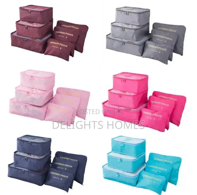 7pc Set Travel Suitcase Organizer