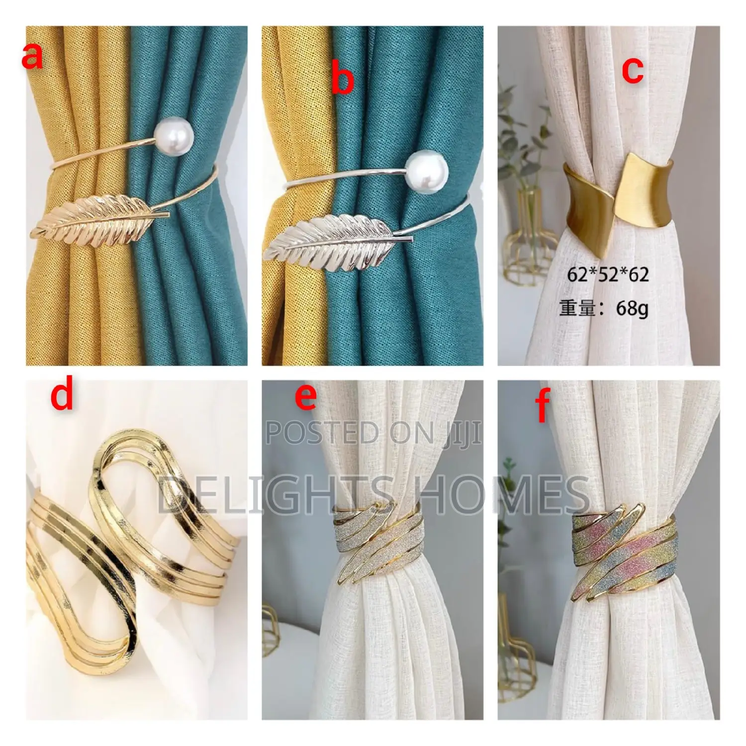 Metallic Buckle Curtains Holder