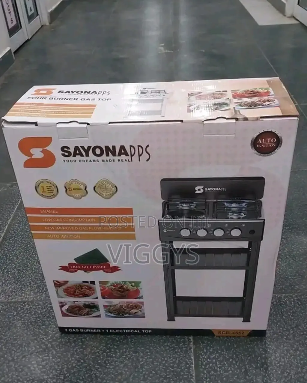 Good Quality Sayona 3+1 Cooker + Shelves