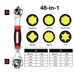 360 Degree 48 in 1 Wrench Tool Ratchet Car Repair Spanner