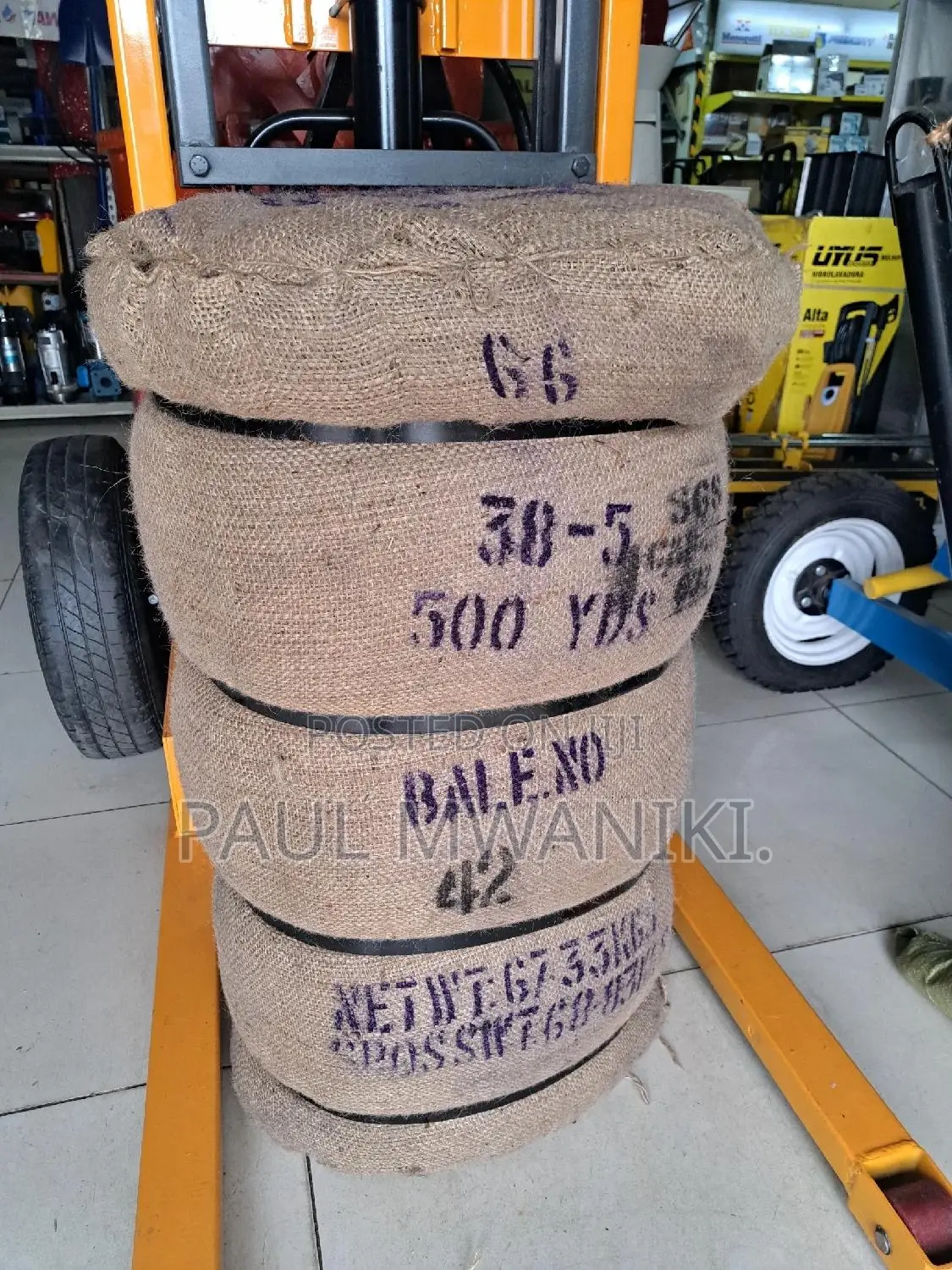 Hessian Cloth Roll for Construction Use - 500 Yards.