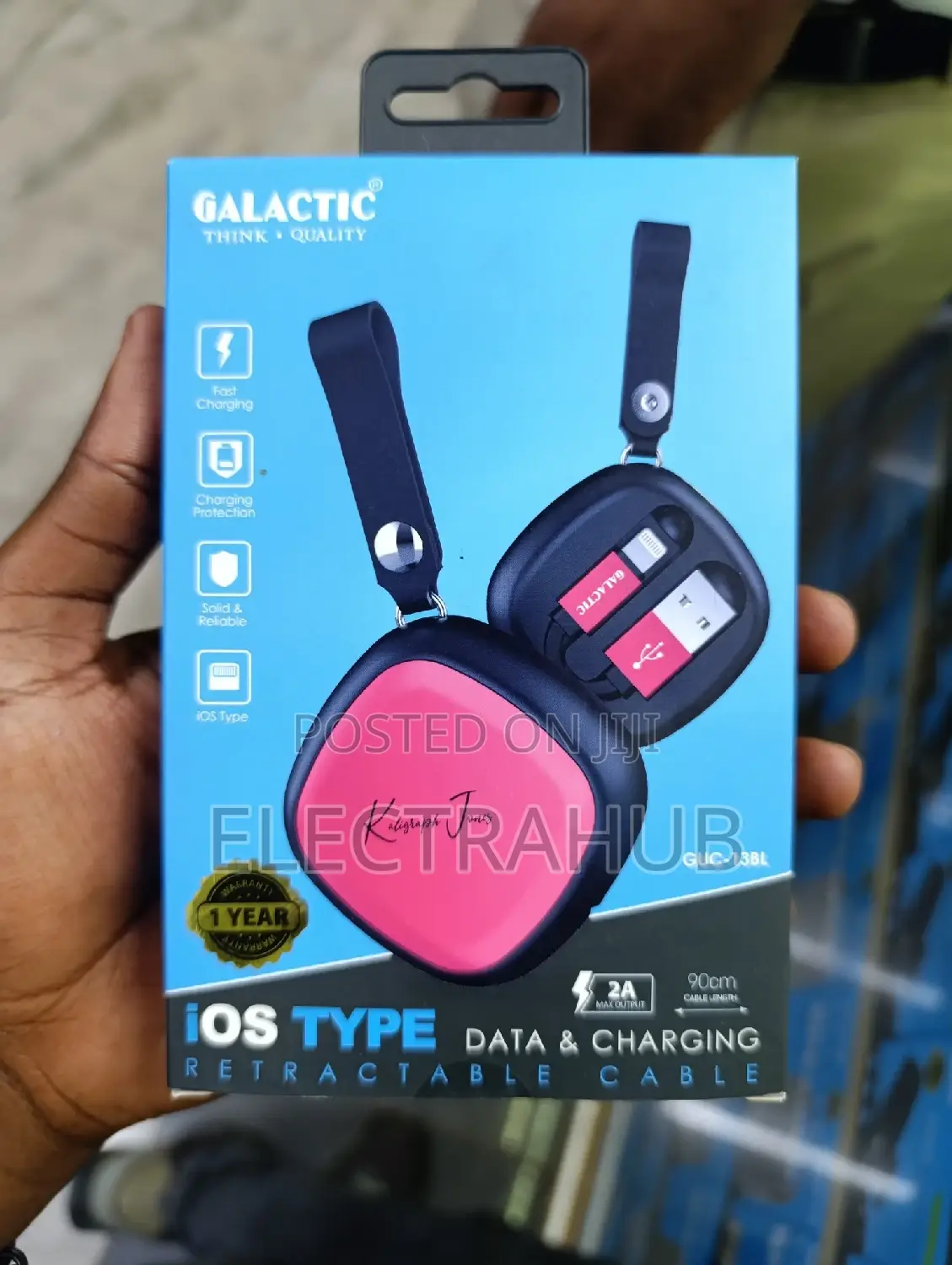 Galactic Retractable Data and Charging Lightning Cable