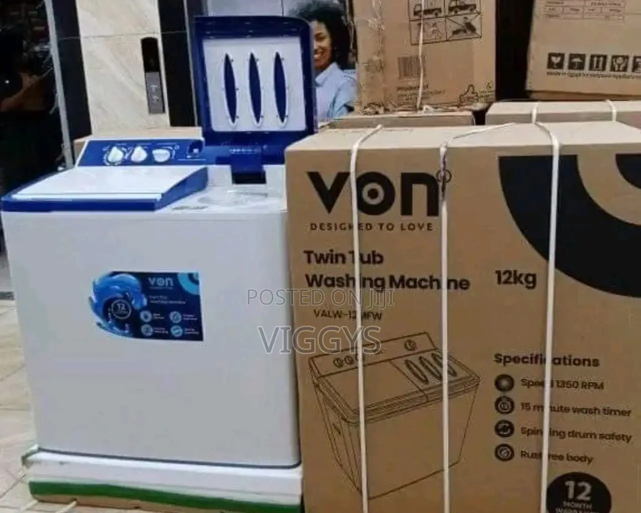 Brand New Von 12kg Washing Machine
