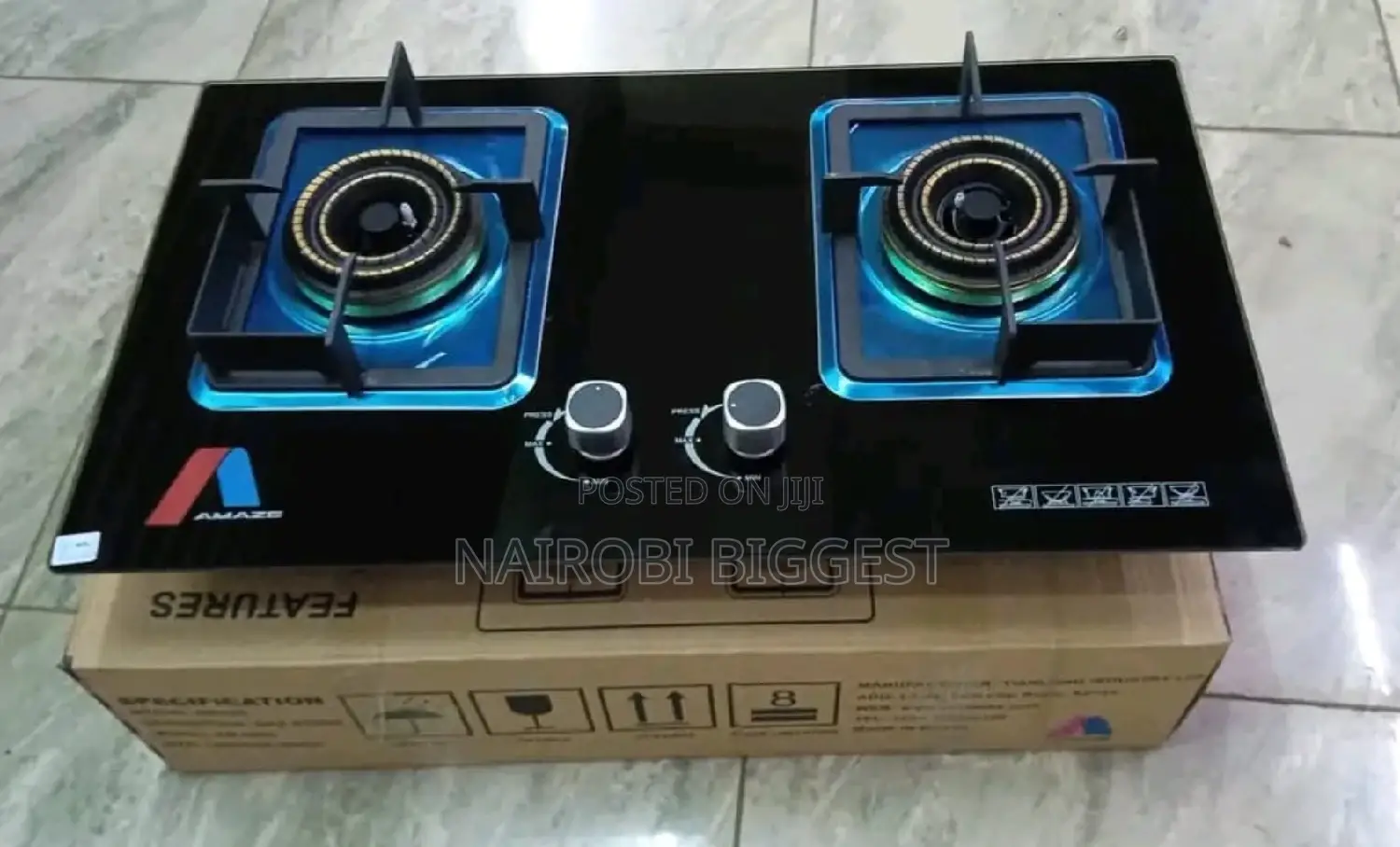 Classic Amaze Inbuilt Glass 2 Burner