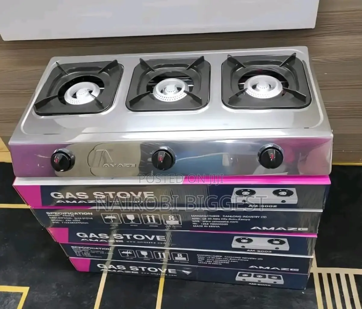 Amaze 3 Burner Stainless Steel Cooker