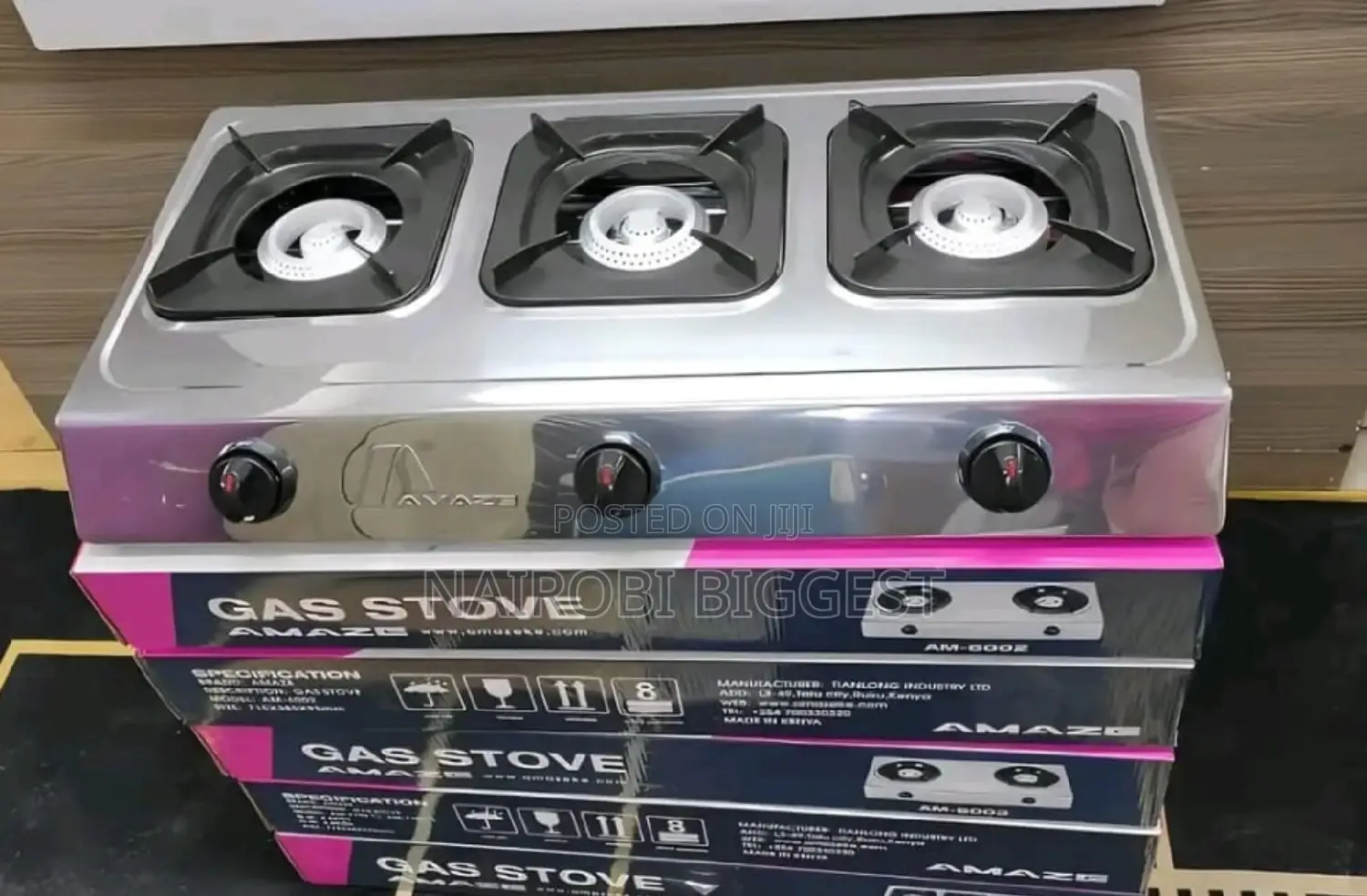 Brand New New Amaze 3 Burner Stainless Steel Cooker