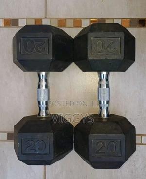 Quality 20kg Hexagonal Dumbbells - thumbnail 2