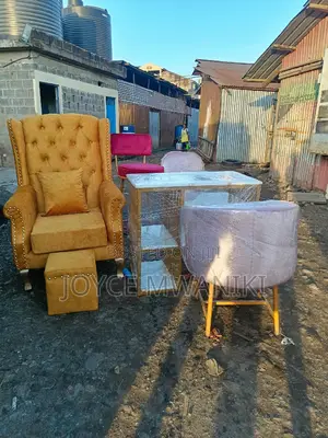 Pedicure Seat and a Puff, Manicure Set and a Reception Stool