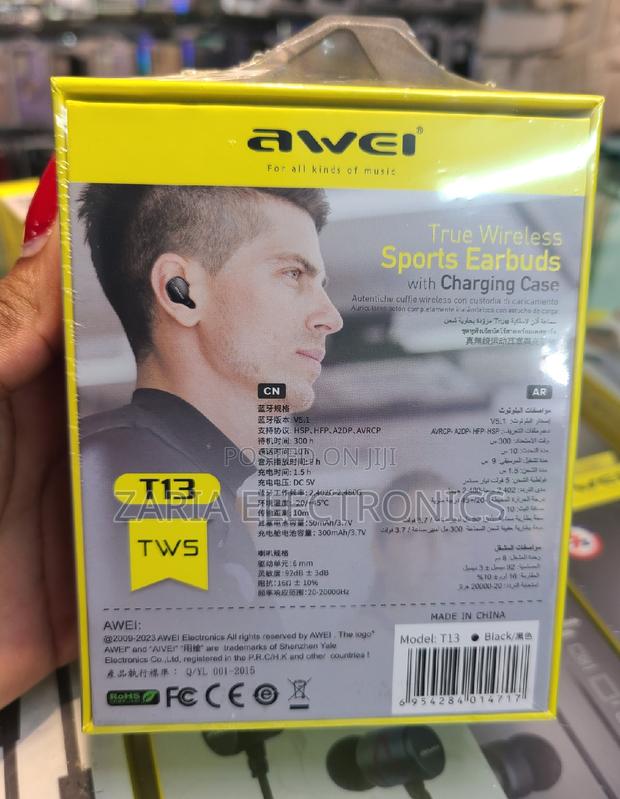 Awei T13 Wireless Earbuds, in Ear - thumbnail 3
