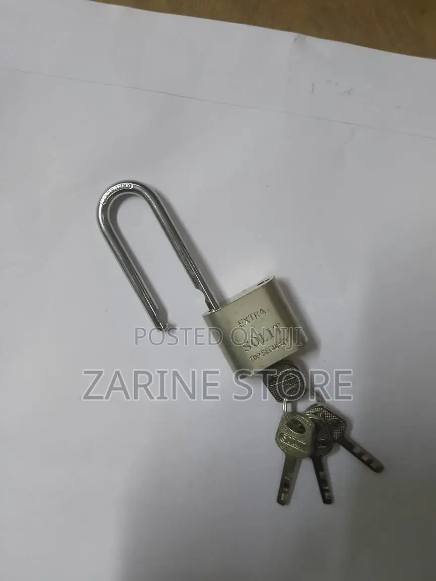 Salit Padlock With a Long Neck, 4 Spare Keys