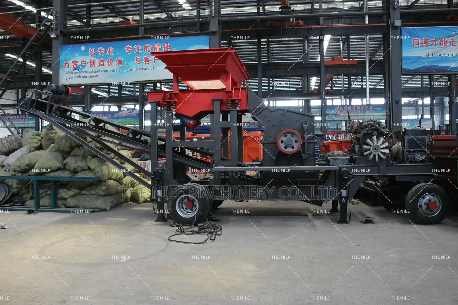 High Capacity Mobile Wheel Sand Making Station Fine Crusher