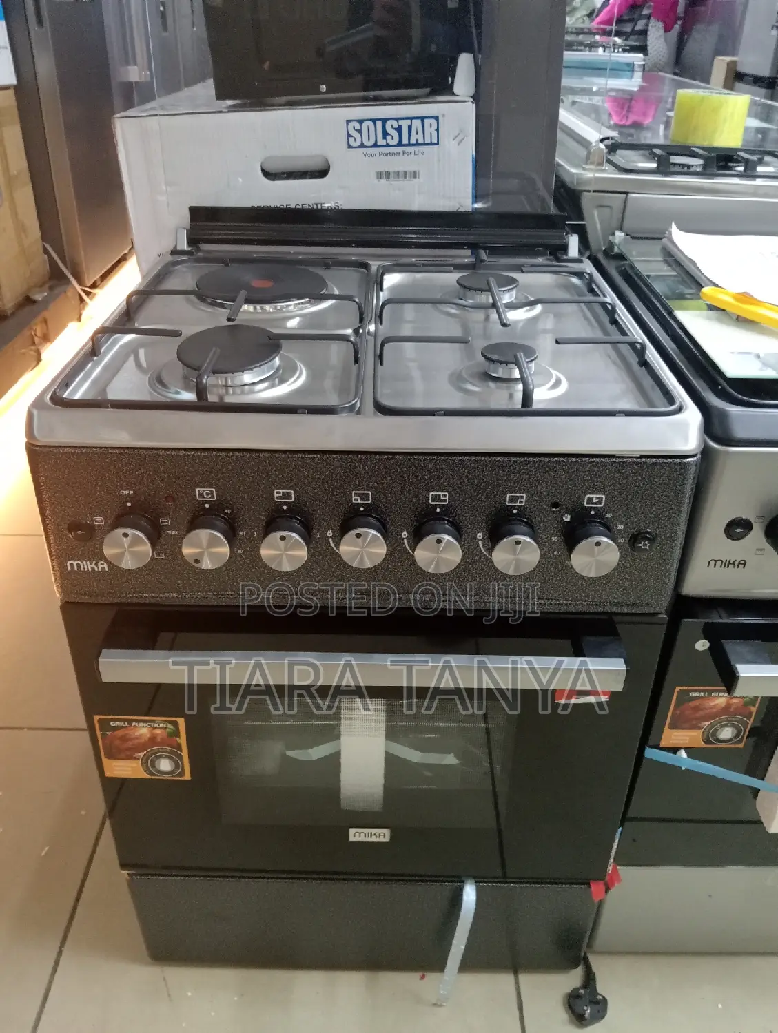 Mika 3 Gas Burner + 1 Electric Plate Cooker,58cm”58cm