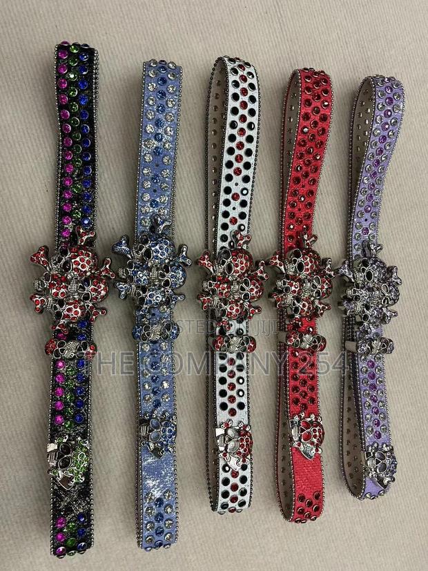 Iced Gold and Silver Skull Vintage Bb Simon Simone Belts - thumbnail 7