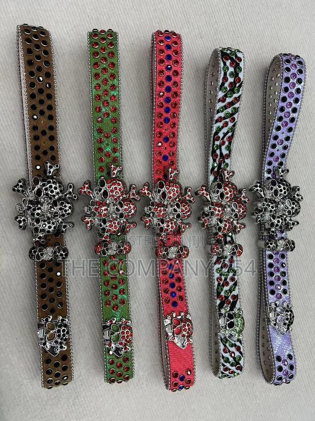 Iced Gold and Silver Skull Vintage Bb Simon Simone Belts - thumbnail 21