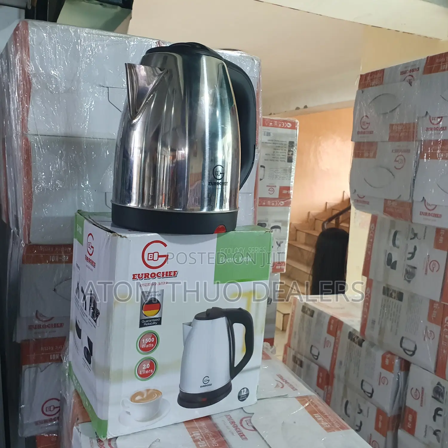 Stainless Kettle Cordless 1.8/2lt/Stainless Kettle Cordless