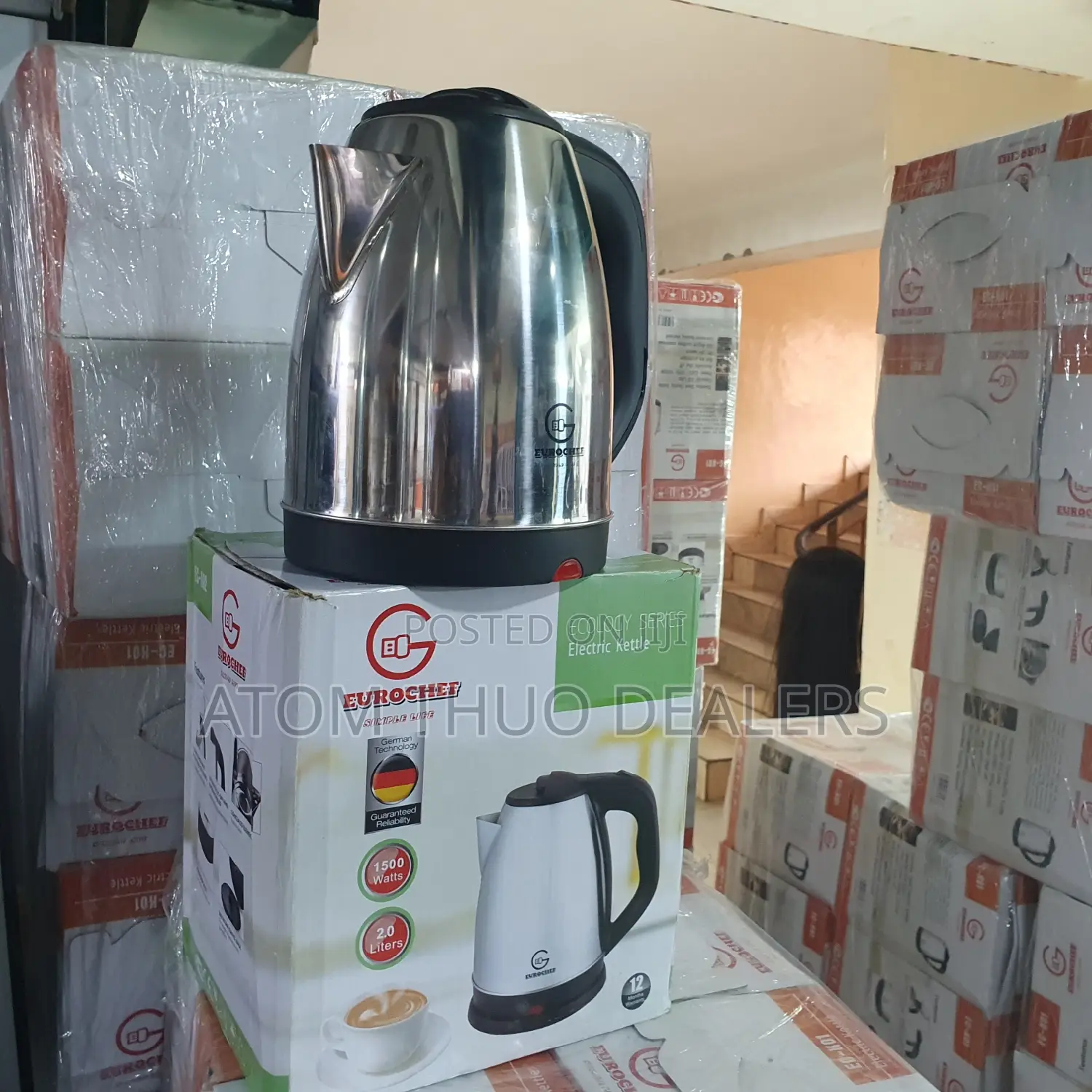 Stainless Kettle Cordless 1.8/2lt/Stainless Kettle Cordless