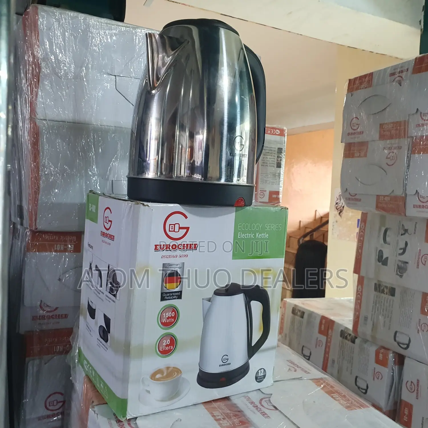 Stainless Kettle Cordless 1.8/2lt/Stainless Kettle Cordless