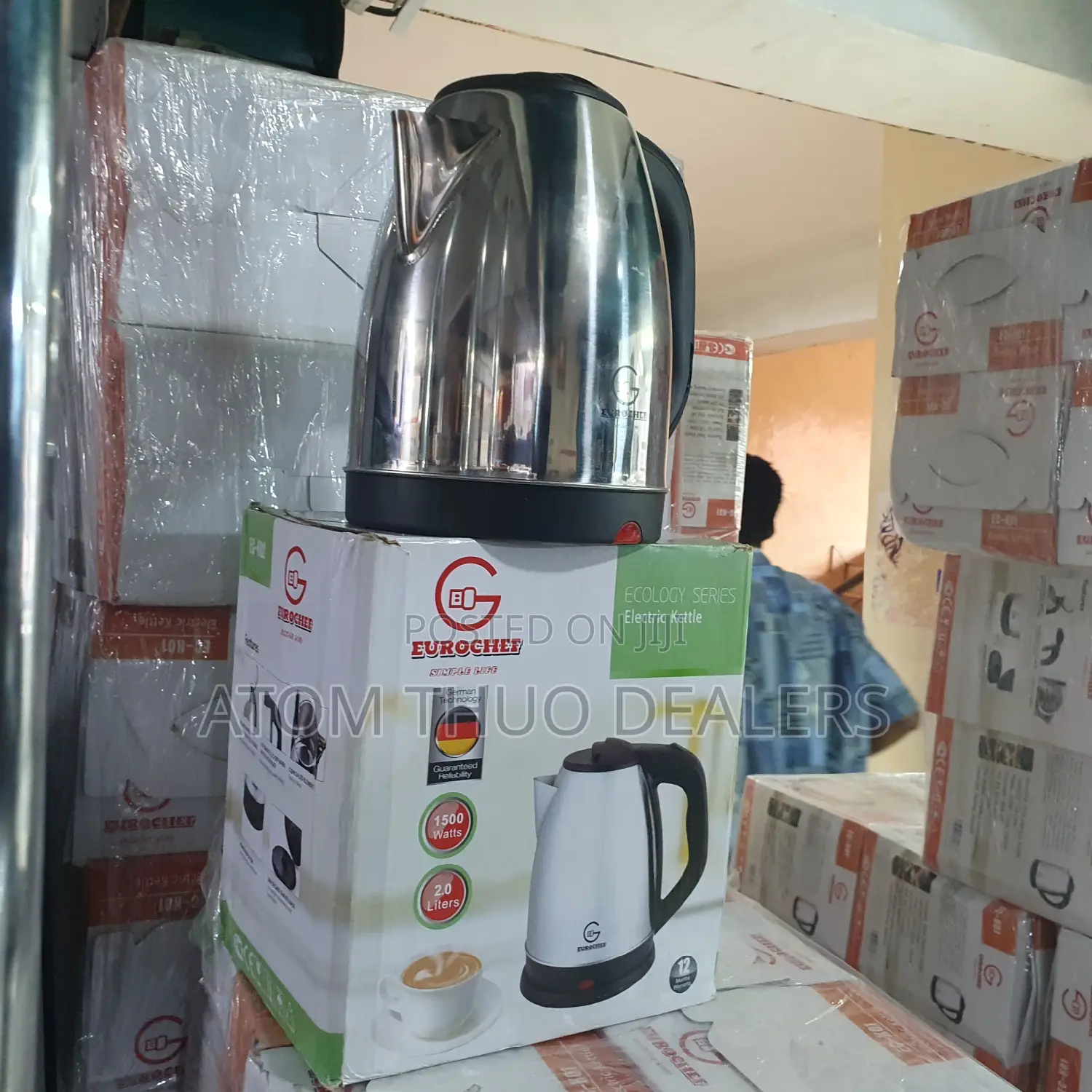 Stainless Kettle Cordless 1.8/2lt/Stainless Kettle Cordless