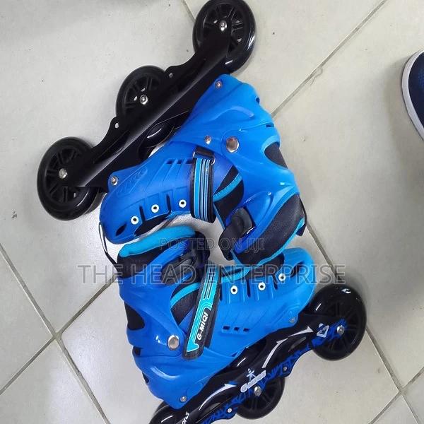 Blue Roller Skates 3 Wheel Advanced - main view
