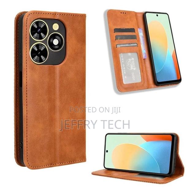 Tecno Pop 8 Wallet Case Best Stand Top Leather Case Flip Cov - main view